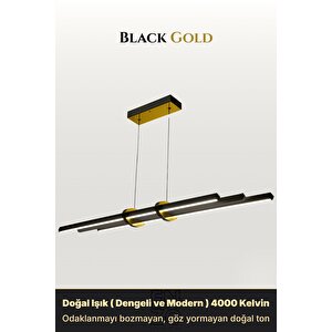 Cosmo Gold 4000k Lineer Led Sarkıt Avize – Kumandalı Dim Edilebilir – Yukarı & Aşağı Işık 4000 K