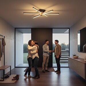 Nova 6 Rose Gold 4000k Led Tavan Avize – Kumandalı Dim Edilebilir – Aşağı Işık 4000 K