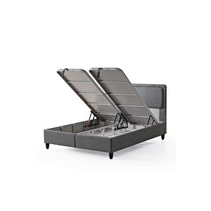 Cennet Yatak Melisa Çift Kişilik Sandıklı Baza + Full Ortopedik Antibakteriyel Paket Yaylı Visco Yatak + Başlık 3 Lü Set 140x190 cm