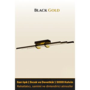 Cosmo Gold 3000k Led Tavan Avize – Kumandalı Dim Edilebilir – Aşağı Işık Sarı Işık (3000K)