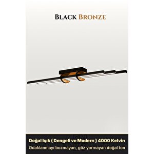 Cosmo Bronz 4000k Led Tavan Avize – Kumandalı Dim Edilebilir – Aşağı Işık 4000 K