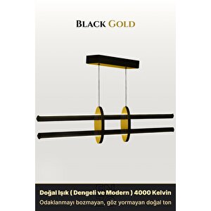 Halo Gold 4000k Lineer Led Sarkıt Avize – Kumandalı Dim Edilebilir – Yukarı & Aşağı Işık 4000 K