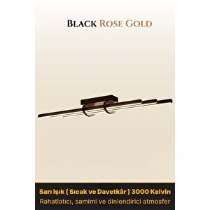 Cosmo Rose Gold 3000k Led Tavan Avize – Kumandalı Dim Edilebilir – Aşağı Işık Sarı Işık (3000K)