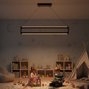 Orion Füme 3000k Lineer Led Sarkıt Avize – Kumandalı Dim Edilebilir – Yukarı & Aşağı Işık Sarı Işık (3000K)