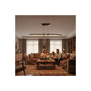 Cosmo Gold 3000K Lineer Led Sarkıt Avize – Kumandalı Dim Edilebilir – Aşağı Işık Sarı Işık (3000K)