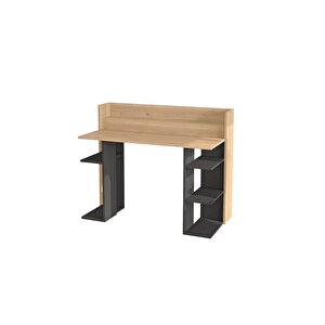 Pantego 124cm Çalışma Masası Bilgisayar Masası Raflı Beyaz Pan1-sa