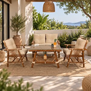 4 Kişilik Bahçe Mobilyası Balkon Mobilyası Balkon Oturma Grubu Balkon Masası Bahçe Masası Balkon Set