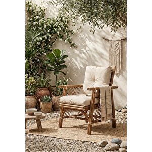 Bambu Sandalye Bahçe Balkon Teras Sandalyesi Mutfak Sandalyesi Yemek Sandalyesi