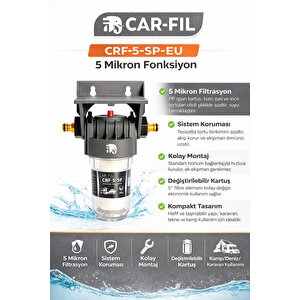 Car-fil|crf-5-sp-eu Taşınabilir 5" Su Filtresi - Karavan Tekne Kamp