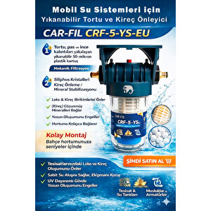 Car-fil|crf-5-ys-eu 5” Yıkanabilir 50 Mikron Su Filtresi