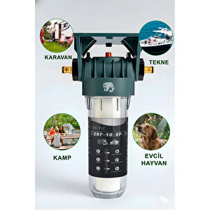 Car-fil|crf-10-sp-eu Taşınabilir 10" Su Filtresi | 5 Mikron Pp | Karavan Tekne Kamp İçin