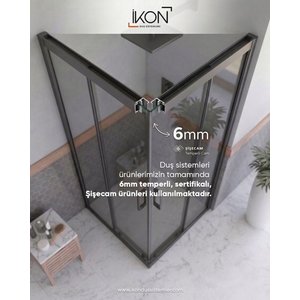 Krom Şeffaf Cam Yan Panel / Separatör