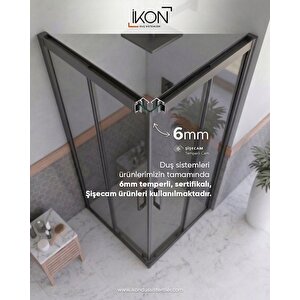 Krom Şeffaf Cam Yan Panel / Separatör