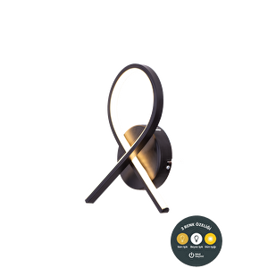 3 Renk Loop Led Duvar Apliği – Modern Siyah Loop Tasarım Dekoratif Aydınlatma