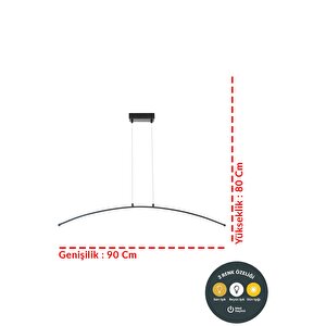 Uzun Kıvrımlı 3 Renk Tavan Lambası Sarkıt –toplantı Masası, Koridor Için Modern Led Aydınlatma