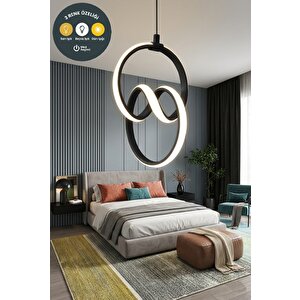 3 Renkli Signature Sarkıt Siyah Avize Modern Salon, Mutfak, Çocuk Odası Ve Antre Aydınlatma