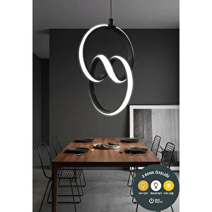 3 Renkli Signature Sarkıt Siyah Avize Modern Salon, Mutfak, Çocuk Odası Ve Antre Aydınlatma