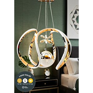 Tek Toplu Amissos Gold 3 Renk Avize Salon, Yemek Masası, Mutfak Ve Çocuk Odası Aydınlatma