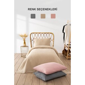 Waffle Tek Kişilik Pike Seti Pudra