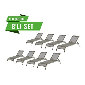 Şezlong Kolsuz Fi̇leli̇ 8 Li̇ Set Cappuci̇no Renk