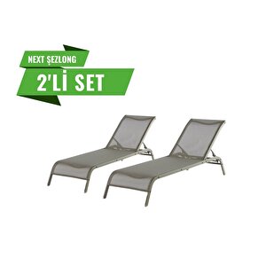 Şezlong Kolsuz Fi̇leli̇ 2 Li̇ Set Cappuci̇no Renk
