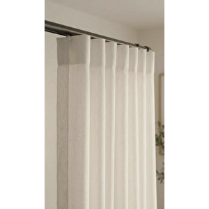 Keten S Pile Tül Perde - Kornişe Hazır 350x260 cm