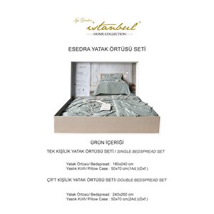 İyi Geceler Istanbul Tek Kişilik Esedra Yatak Örtüsü Seti Mint Mint