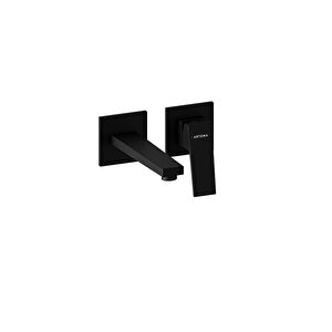 Minimax Square Ank.lav.bat,kısa Mat Siyah A4359236 Ankastre Lavabo Bataryas