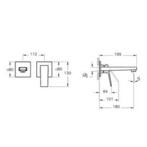 Minimax Square Ank.lav.bat,kısa Soft Altın A4359274  Ankastre Lavabo Bataryas