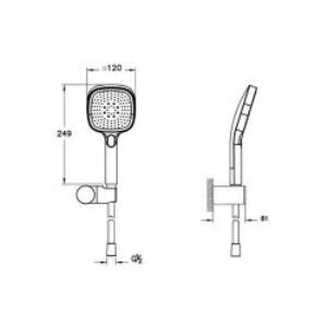 Core S El Duşu 3f,120mm Fırçalı Altın A4591525