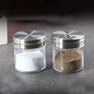 Peroti Simplico 6 Lı Cam Tuzluk - Biberlik Baharatlık Seti Takımı 55 Ml.