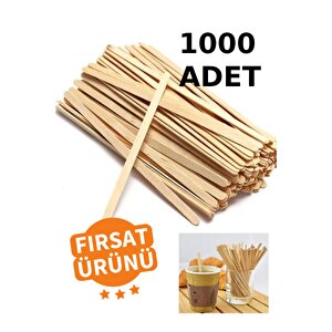 Glora Tahta Çay Ve Kahve Karıştırıcı 1000 Adet - Tahta Çay Kaşığı Karıştırma Çubuğu