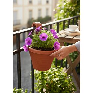 So-tom3 Tombik Askılı Balkon Saksı 3 Litre No: 3 Kiremit