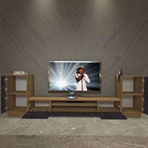 Trendstyle On2 Mdf Tv Ünitesi Tv Sehpası - Pera Siyah Mermer Pera Siyah Mermer