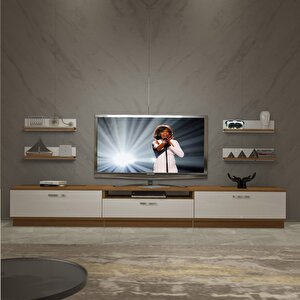 Trendstyle 270r Slm Tv Ünitesi Tv Sehpası - Ceviz Beyaz Ceviz Beyaz