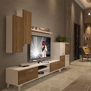 Eko 6 Mdf Dvd Silver Tv Ünitesi Tv Sehpası - Beyaz Pera Beyaz Pera
