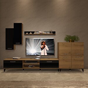 Eko 6 Mdf Dvd Silver Tv Ünitesi Tv Sehpası - Pera Siyah Pera Siyah