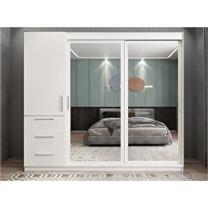 Venüs Sürgü Kapaklı Gardırop Beyaz G.r.v_1_185cm 185 cm