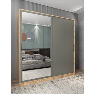 Trend Sürgülü Gardırop Çam&antrasit G.r.t_7_180 180 cm