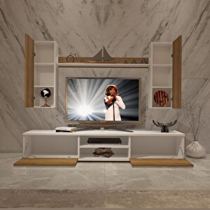 Eko 7 Mdf Dvd Tv Ünitesi Tv Sehpası - Beyaz Pera Beyaz Pera