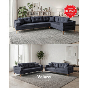 Velura Home Zeri (pufsuz) Yataklı Puzzle Modüler Köşe Koltuk