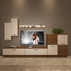 Eko 6b Slm Dvd Tv Ünitesi Tv Sehpası - Ceviz Beyaz Ceviz Beyaz