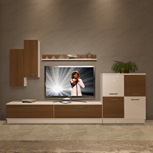 Eko 6b Slm Dvd Tv Ünitesi Tv Sehpası - Beyaz Ceviz Beyaz - Ceviz