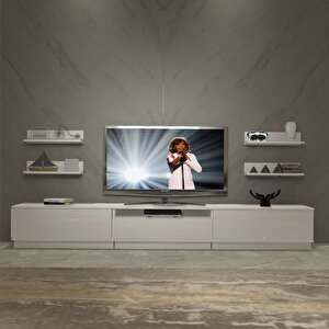 Trendstyle 270rs Slm Tv Ünitesi Tv Sehpası - Parlak Beyaz Parlak Beyaz