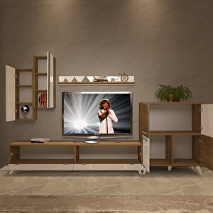 Eko 6 Mdf Std Retro Tv Ünitesi Tv Sehpası - Pera Beyaz Pera Beyaz