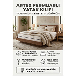 Kılıf Bamboo 80x200 Yatak Kılıfı Koruyucusu Örtüsü Fermuarlı Kapitone Fit Zippered Mattress Cover