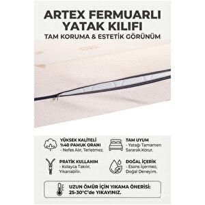 Kılıf Cotton 80x200 Yatak Kılıfı Koruyucusu Örtüsü Fermuarlı Kapitone Fit Zippered Mattress Cover