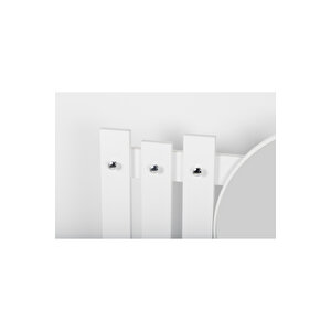 Elbise Askısı / Aynalı Askı / Dekoratif Askılık / Portmanto /duvar Askılık /flora Delphı (beyaz)