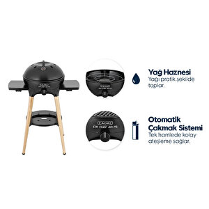 Cadac Safari Chef 30 Hp Kartuşlu Gazlı Barbekü - Portatif Kamp & Karavan Mangalı, 4 Pişirme Yüzeyli