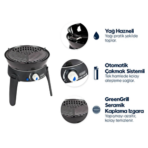 Cadac Safari Chef 30 Lp Gazlı Barbekü – Portatif Kamp & Karavan Mangalı, 4 Pişirme Yüzeyli